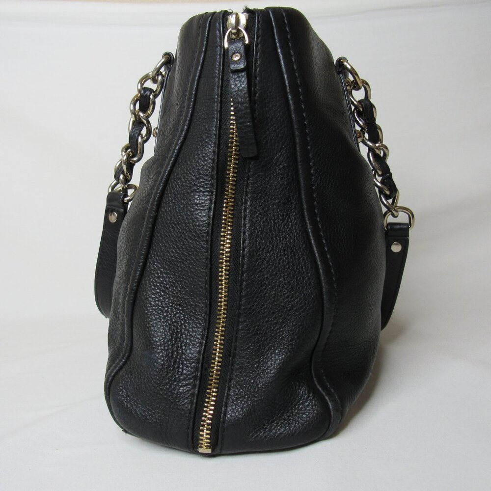 Kate Spade Cobble Hill Andee Black Leather Tote Bag Chain Strap - Picture 11 of 14